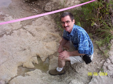 That's Me with the Dino Tracks in August of 2004