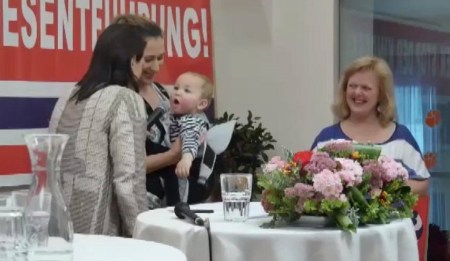 Nadia, Caspian, and Margaret at the Symposium in Vienna